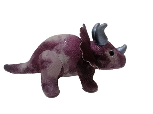 اسباب بازی های پرکننده پلی استر Triceratops بنفش مخملی 26 سانتی متری