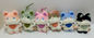 لوازم جانوری پر شده از مخمر، 6 رنگ حیوانات پر شده کلید زنجیر کاوائی دکوراسیون خانه هدیه تولد برای بچه ها