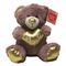 خرس عروسکی بسیار نرم 0.25M 9.84 اینچی اسباب بازی های مخمل دار روز ولنتاین با قلب روی سینه