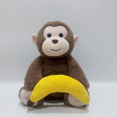 Peek A Boo Monkey With Banana Interactive Repeats Plush Toy Musical Singal Talking