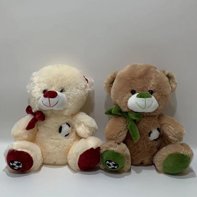 New Style 2 Clrs World Cup Push Bears W/ Music for Boys, Football Lovers Stuffer Toys Factory BSCI