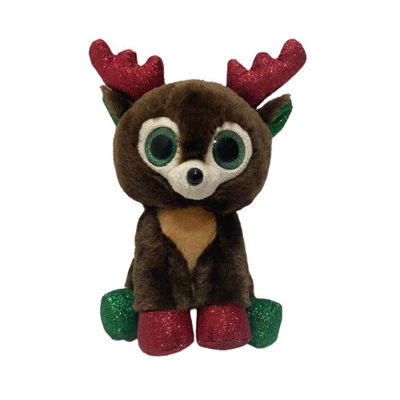 اسباب بازی های مخمل دار کریسمس 0.12M 6.69 اینچی کریسمس Reindeer Soft Toy 3A ODM