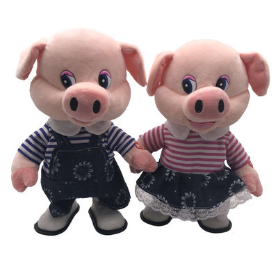 2 ASSTD آواز می خواند خوک حیوانات شکم پر با موسیقی