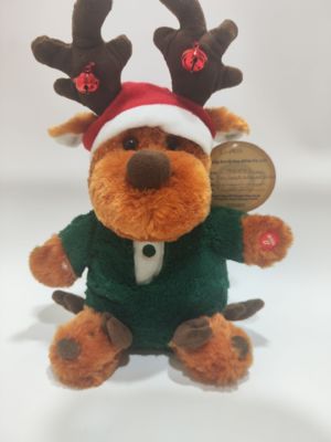 بچه ها هدیه کریسمس گوزن خرگوش خنده دار با پاش زدن و آواز زدن اسباب بازی پلاشه ای اسباب بازی الکترونیکی