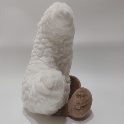 اسباب بازی ماه خوابیده مخمل خواب دار با افکت تنفس و چراغ LED برای کودکان