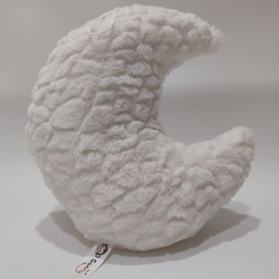 اسباب بازی ماه خوابیده مخمل خواب دار با افکت تنفس و چراغ LED برای کودکان