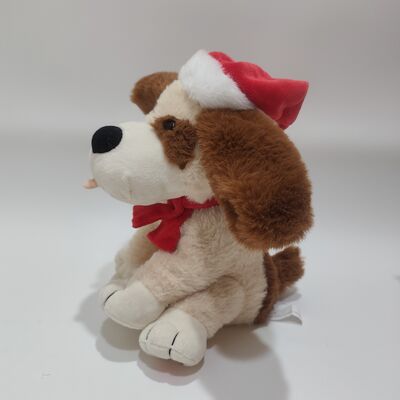 موسيقي خواننده سگ کریسمس با گوش های متحرک