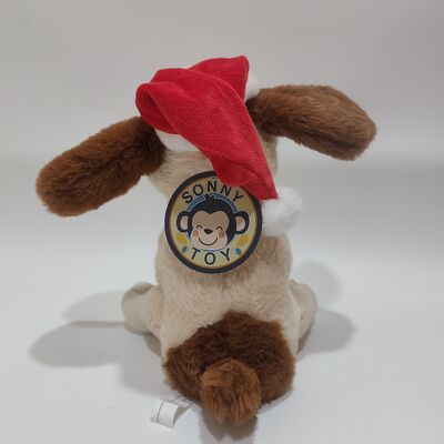 موسيقي خواننده سگ کریسمس با گوش های متحرک