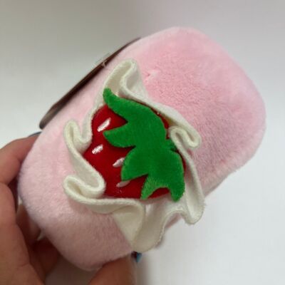 Strawberry Swiss Roll Plush Toy Cute Pink Cream Roll Pillow Sweet Dessert Stuffed