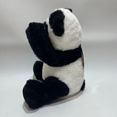 Interactive Peek-a-Boo Panda Plush Toy with Repeat Function and Music Cute Lying-Down Hide and Seek Toy