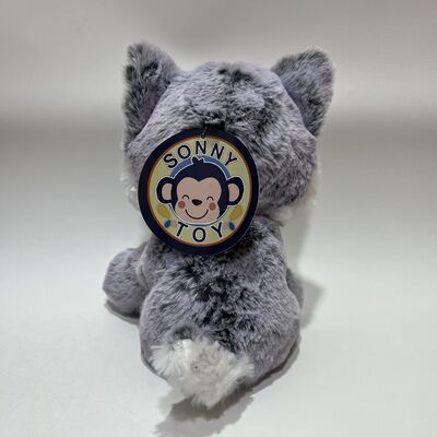 Sparkling Eyes Husky Plush Toy Grey White Big Eye Wolf Dog Doll Realistic Pet Dog Companion Gift for Kids