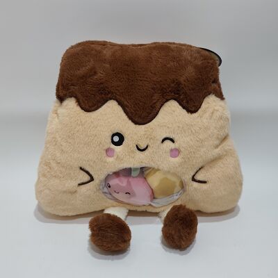 بالش پودینگ میوه ای شفاف PVC با میوه های کوچک رنگارنگ در داخل